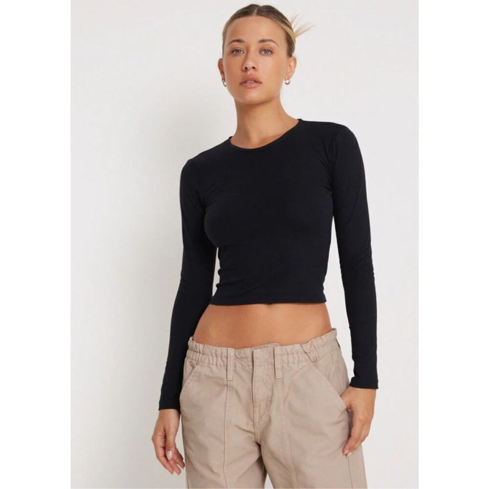 Motel Rocks Black Long Sleeve Top - Picture 4 of 5